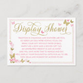 Weergave Douche Kaart, Butterfly Baby shower Informatiekaartje (Voorkant)