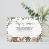 Weergave douche Woodland dieren bos vrienden Informatiekaartje (Staand voorkant)