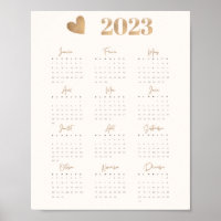 Weergave kalender 2023 COEUR Version Française