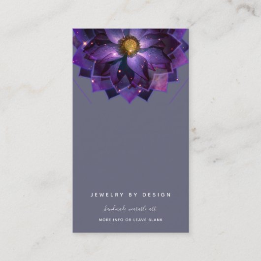 Weergave ketting, Mystical Lotus Mandala Crafters Visitekaartje (Voorkant)
