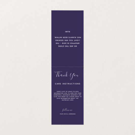 Weergave ketting, Mystical Lotus Mandala Crafters Visitekaartje (Binnenkant ongevouwen)