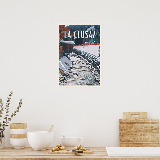 Weergave La Clusaz Poster (Keuken)