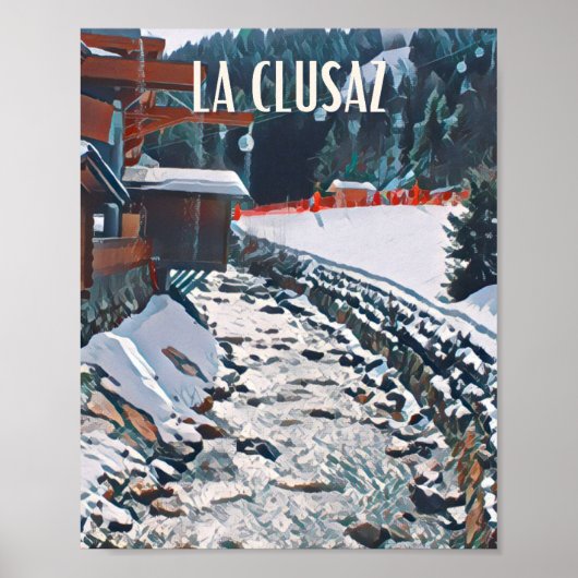 Weergave La Clusaz Poster (Voorkant)