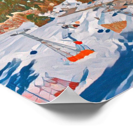 Weergave La Plagne Poster (Hoek)