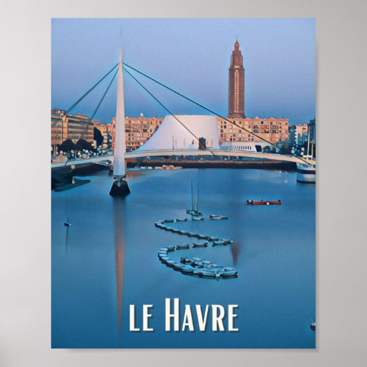 Weergave Le Havre Photo Vintage Poster (Voorkant)