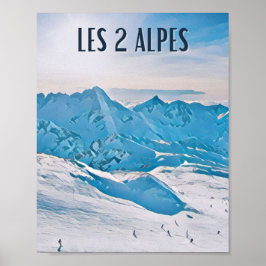 Weergave Les 2 Alpes Poster