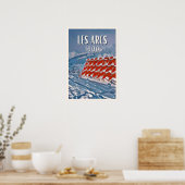 Weergave Les Arcs 1600 Ski Resort Poster (Keuken)