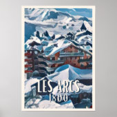 Weergave Les Arcs 1800 Ski Resort Poster (Voorkant)