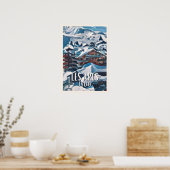 Weergave Les Arcs 1800 Ski Resort Poster (Keuken)