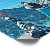 Weergave Les Karellis Skiresort Poster (Hoek)