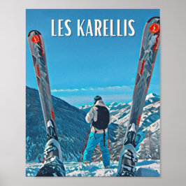 Weergave Les Karellis Skiresort Poster