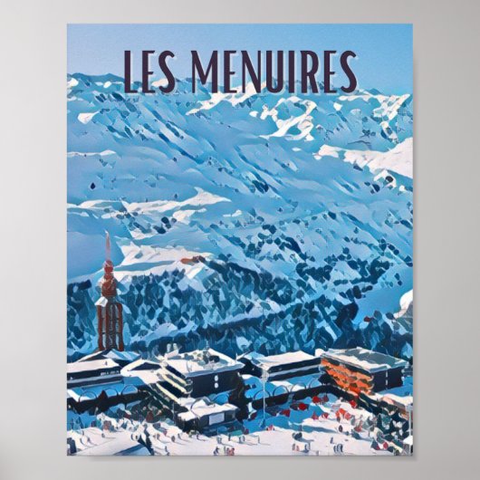Weergave Les Menuires Poster (Voorkant)