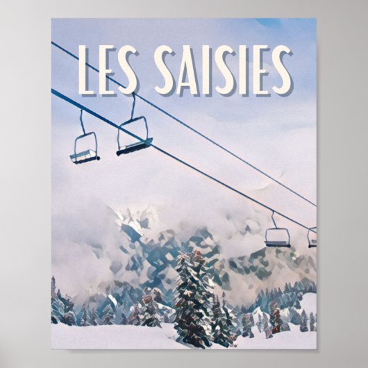 Weergave Les Saisies Poster (Voorkant)