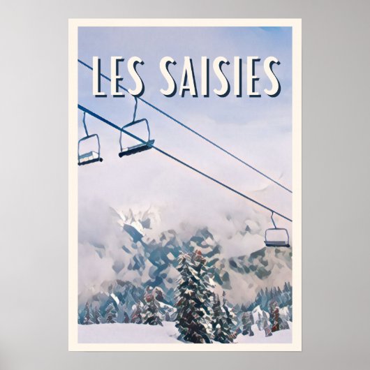 Weergave Les Saisies Poster (Voorkant)