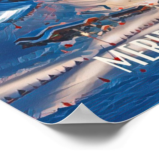 Weergave Meribel skigebied Poster (Hoek)