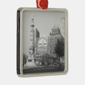 Weergave op Amerikaans stadsplein Metalen Ornament (Rechts)