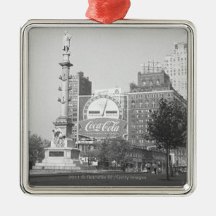 Weergave op Amerikaans stadsplein Metalen Ornament