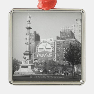Weergave op Amerikaans stadsplein Metalen Ornament