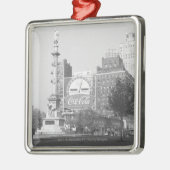 Weergave op Amerikaans stadsplein Metalen Ornament (Links)