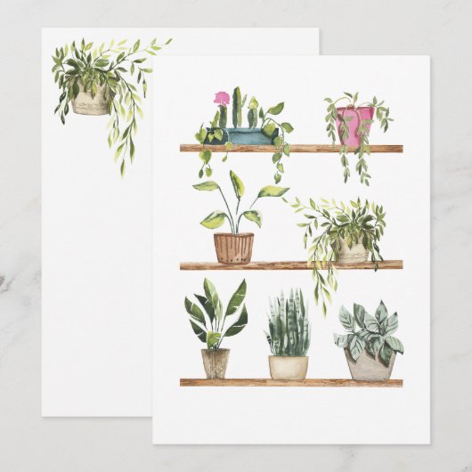 Weergave Potlood planten Bedankkaart (Voorkant / Achterkant)