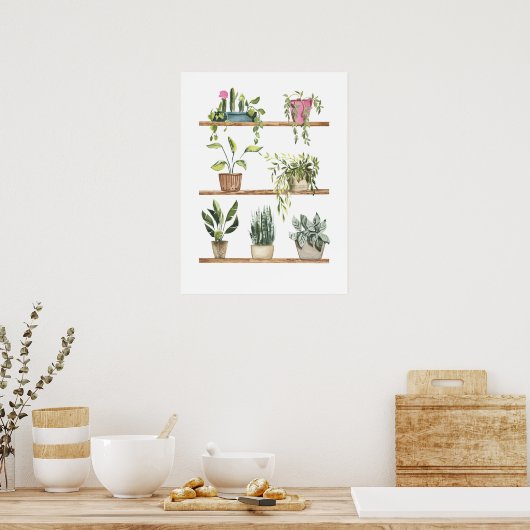 Weergave Potlood planten Poster (Keuken)