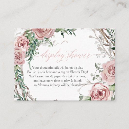 Weergave schottenbehuizing Boho Blush Roos Wreater Visitekaartje (Voorkant)