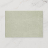 Weergave Shower Dusty Roze Roze Groene Baby Informatiekaartje (Achterkant)
