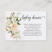 Weergave Shower Dusty Roze Roze Groene Baby Informatiekaartje (Voorkant)