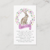 Weergave Shower: Geen omwikkelgedicht kleine bunde Informatiekaartje (Voorkant)