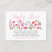 Weergave Shower  Roze, wild Label Informatiekaartje (Voorkant)