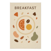 Weergave Terrazzo Chic: BREAKFAST Perfect Poster (Voorkant)