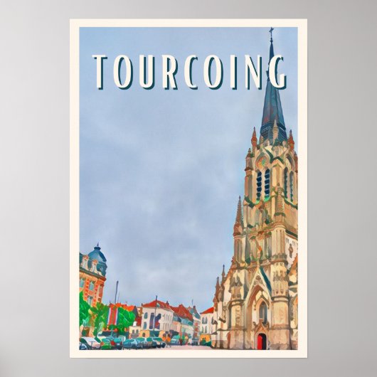 Weergave Tourcoing Photo Vintage Poster (Voorkant)