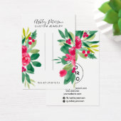 Weergave van de kerstflorale rode juwelen visitekaartje (Bureau)