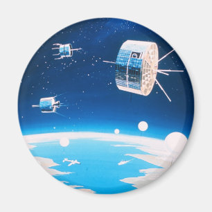 weergave van de ruimteraketsatelliet met terugloo magneet