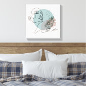 Weergave van de slaapdromer-minimalistische kunst canvas afdruk (Insitu (Slaapkamer))