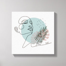 Weergave van de slaapdromer-minimalistische kunst canvas afdruk