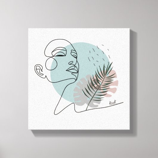 Weergave van de slaapdromer-minimalistische kunst canvas afdruk (Voorkant)