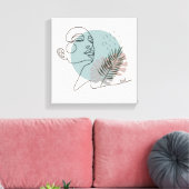 Weergave van de slaapdromer-minimalistische kunst canvas afdruk (Insitu (Woonkamer))