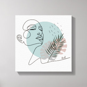 Weergave van de slaapdromer-minimalistische kunst canvas afdruk