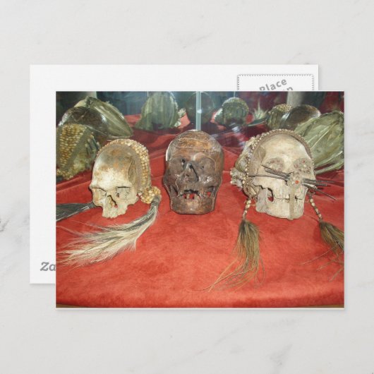 Weergave van gekrompen hoofden briefkaart (Voorkant / Achterkant)