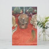 Weergave van gekrompen hoofden briefpapier (Staand voorkant)