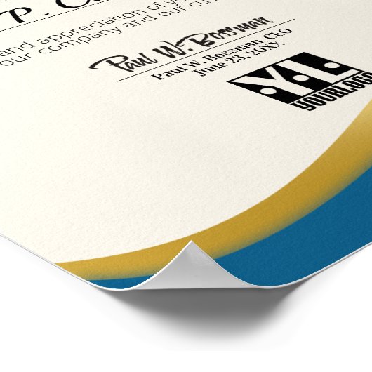 Weergave van het certificaat van minimale bevestig poster (Hoek)