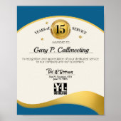 Weergave van het certificaat van minimale bevestig poster (Voorkant)