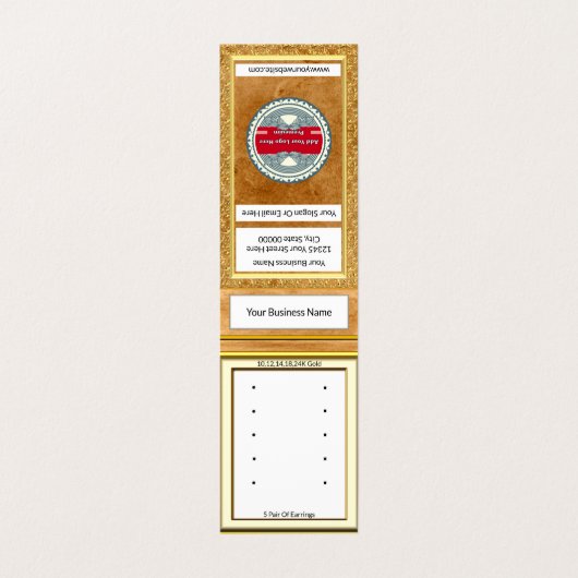 Weergave van het moederbord | Personeel Visitekaar Visitekaartje (Buitenkant ongevouwen)