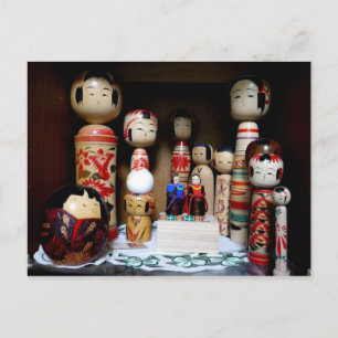 Weergave van Japanse Kokeshi Dolls Briefkaart