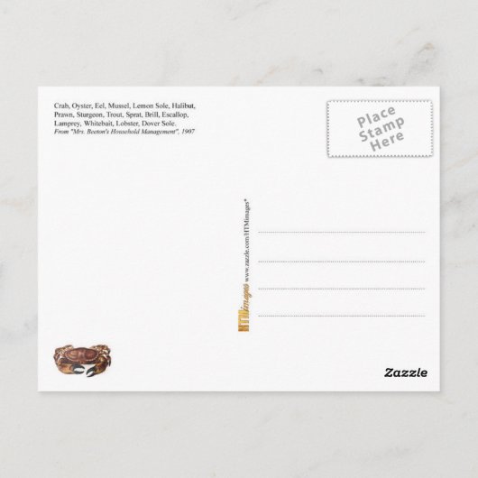 Weergave van verschillende vissoorten briefkaart (Achterkant)