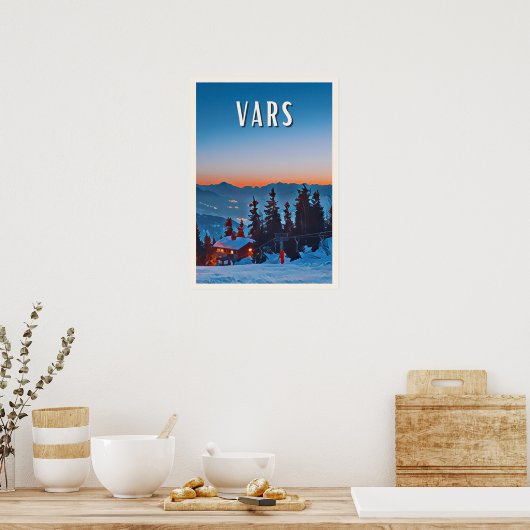 Weergave Vars skioord Poster (Keuken)