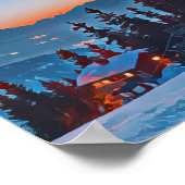 Weergave Vars skioord Poster (Hoek)