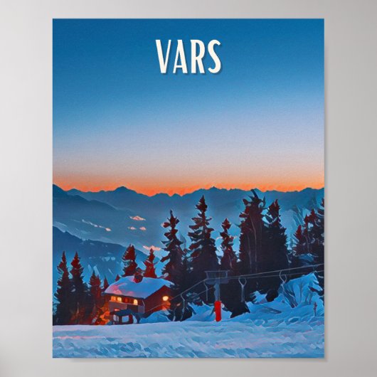 Weergave Vars skioord Poster (Voorkant)