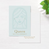 Weergavekaart met blauw gezicht voor vrouwen visitekaartje (Bureau)